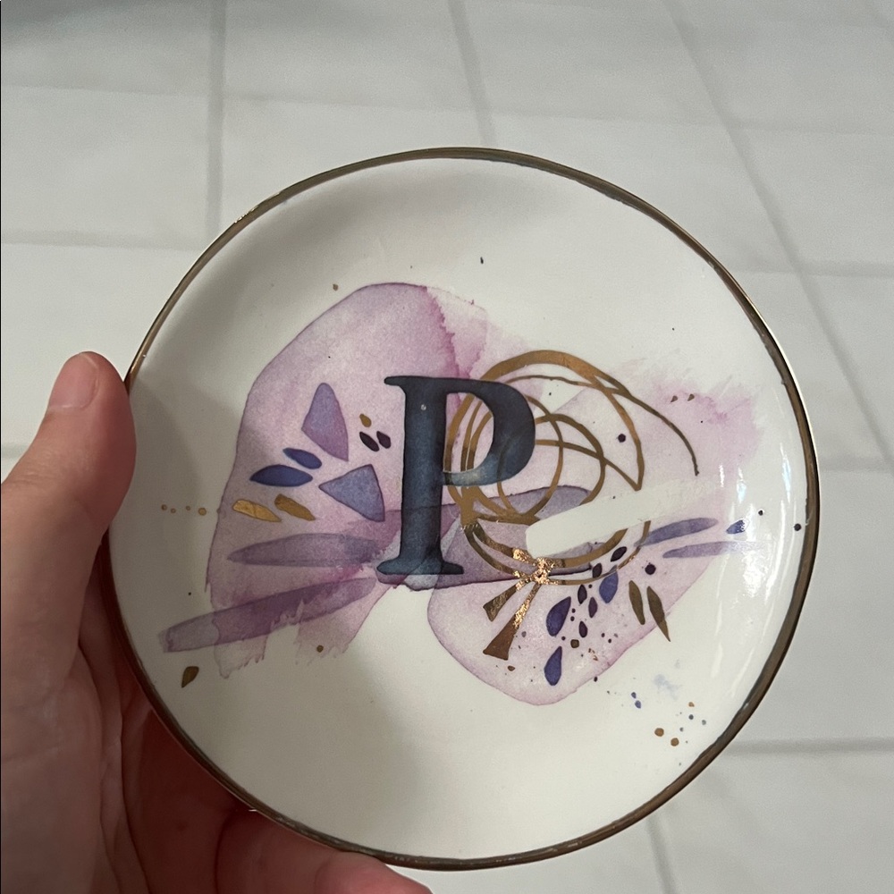 Anthropologie Jewelry Initial Dish